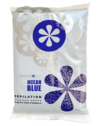 Гарячий віск у гранулах SIMPLE USE Ocean Blue блакитний океан 800 г, фото 1