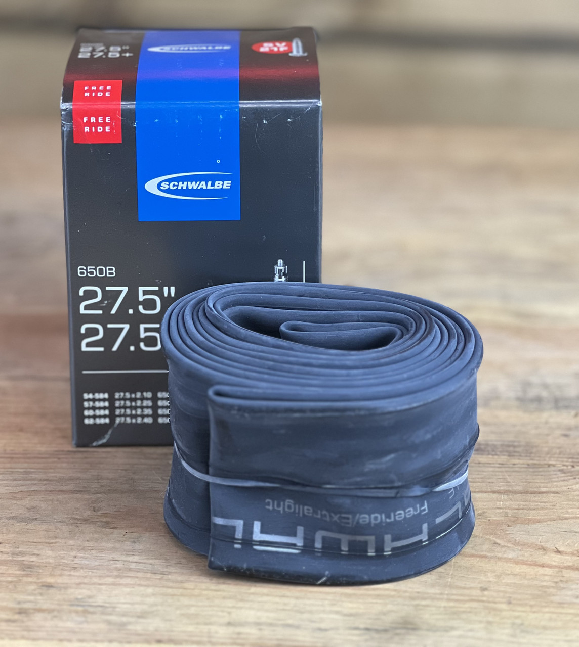 Камера на велосипед велокамера Schwalbe SV21F Freeride 27.5x2.10-3.00˝ (ETRTO 54/75-584) ніпель FV 40мм