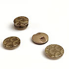 Гудзик перламутровий абстракція з блиском бежевий13мм