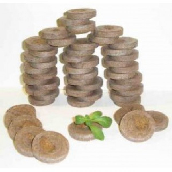 Торф'яні таблетки 33 мм в оболонці Jiffy, Данія — для вирощування розсади. Висока якість!!!