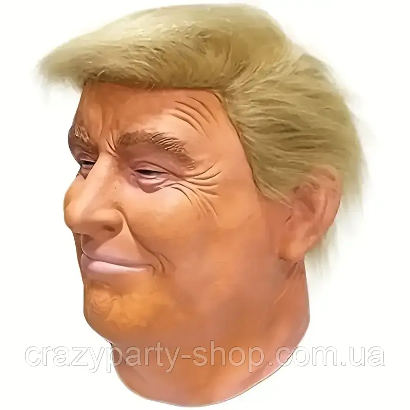 Карнавальна маска доросла латексна до костюму Дональд Трамп