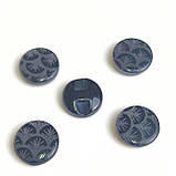 Гудзик перламутровий абстракція сіро-чорний13мм, фото 3