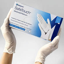 Нітрилові текстуровані рукавички Medicom SafeTouch Advanced Platinum(білий) М-size, 100шт./уп. -1174-P-С