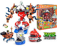 Набір іграшок-трансформерів Рослини проти Зомбі - «Великий Зомбі Бос 3в1» 25 см у великій яскравій упаковці