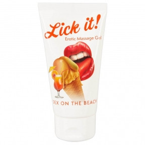 Оральний гель Lick it, 50 мл, зі смаком і ароматом коктейлю Секс на пляжі