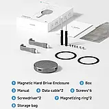 Hagibis MC100 Pro корпус для SSD диска M.2 2230 магнітний, для iPhone 17, 16, 15 pro/pro max, Android, фото 9