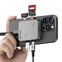 USB-хаб Hagibis TC100 концентратор магнітний для смартфонів і ПК, з AUX, TF/SD card, HDMI