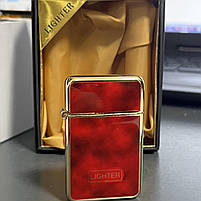 Запальничка подарункова газова "Lighter", червона 1162, фото 3