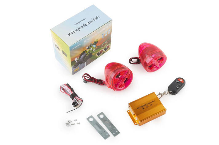 Аудіосистема (2.5, прозор, рожева, підсвічування, сигн., МР3//SD/USB, ПДУ, роз'єм ППДУ 3K), фото 1