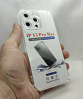 Прозорий силіконовий чохол, бампер для iPhone 15 Pro MAX підсилені кути