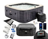 Джакузі СПА Intex 28452 надувний Greystone Deluxe 239 х 71 см (6-місць, аеро, 1741 л/г, led, Wi-Fi), фото 2