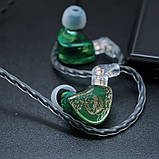 Вакуумні навушники Tangzu Wan'er Jade Green з динамічним випромінювачем (Зелений), фото 3