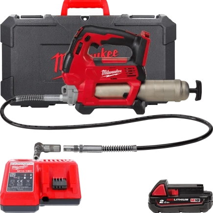 Шприц для змащення MILWAUKEE M18 GG-201C (ЗП + 1акк.Х2А·год + кейс)