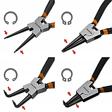 Кліщі багатофункціональні для стопорних кілець набір 4 шт Bigstren (22159), фото 7
