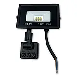 Світодіодний прожектор з датчиком руху BIOM 10W S6-SMD-10-Slim+Sensor 6200К 220V IP65, фото 3