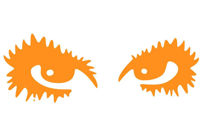 Наклейка декор EYES (18х6см, оранжева) (#HQ5), фото 1