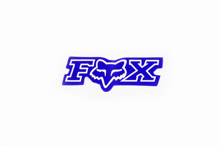 Наклейка логотип FOX (7x1см, 20шт, синій) (#4907), фото 1