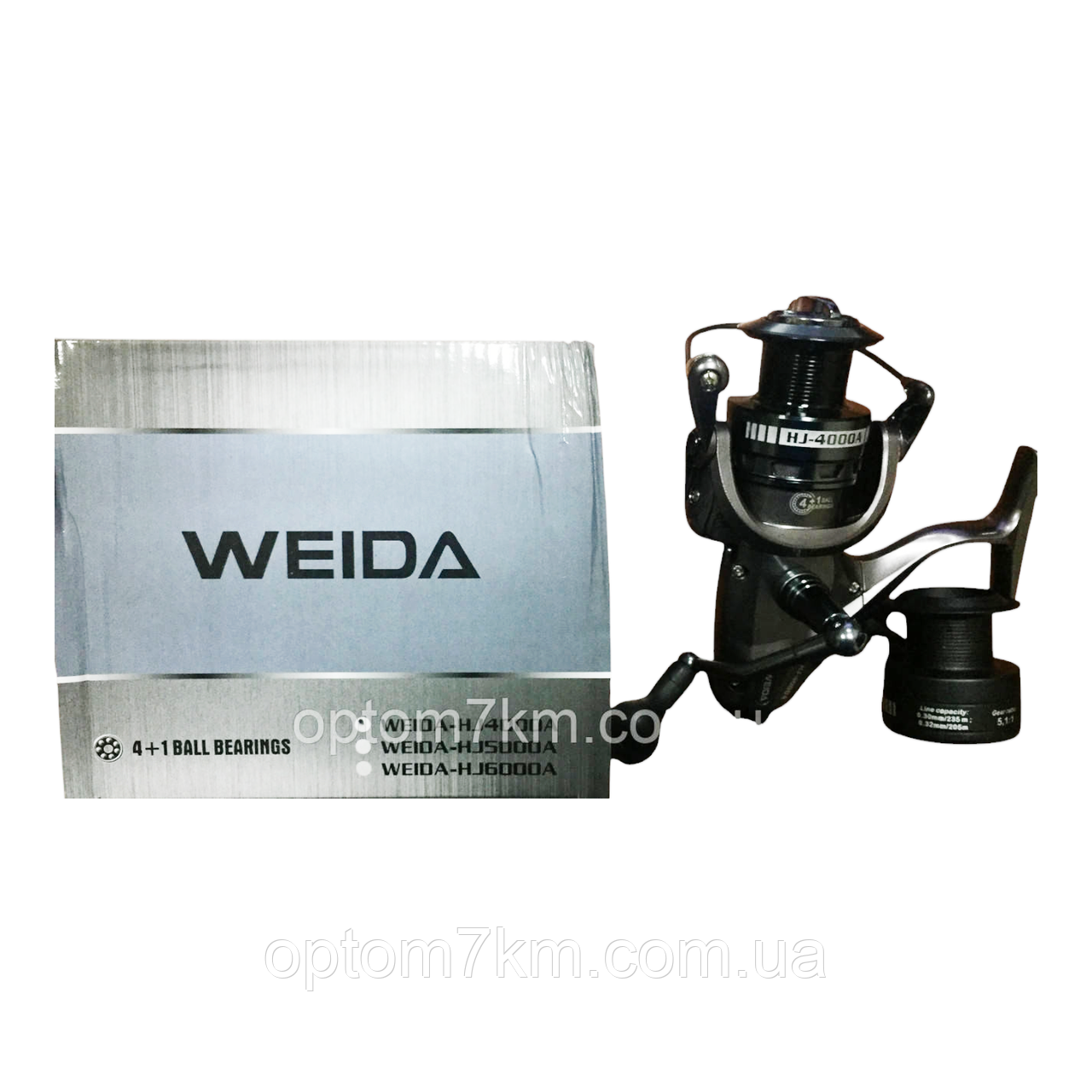 Котушка Weida з байтранером HJ-5000 4+1bb