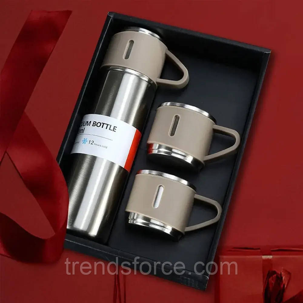 Подарунковий набір, термос 3 чашки 209520