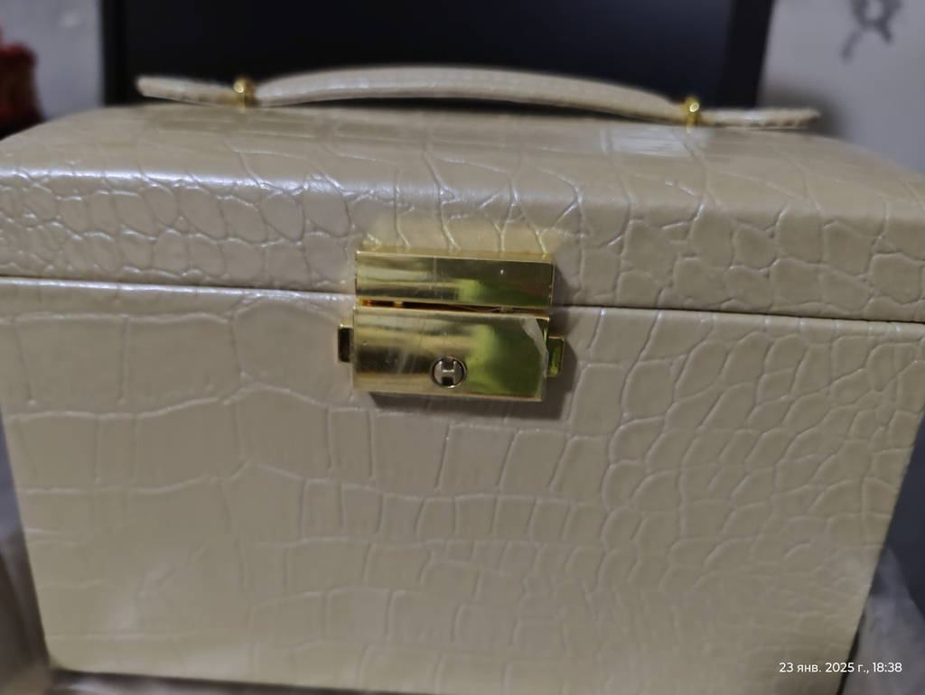 Шкатулка для украшений, сундук для бижутерии, органайзер для украшений, чемодан комод часов, серьг, колец - фото покупців 3