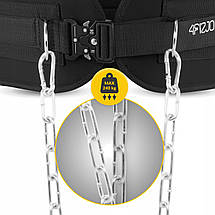 Пояс атлетичний для обтяження 4FIZJO Dip Belt 80 см Black (P-5905973402255), фото 4