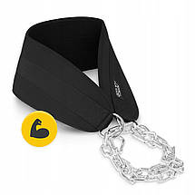 Пояс атлетичний для обтяження 4FIZJO Dip Belt 100 см Black (P-5905973402262), фото 6