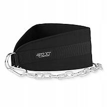 Пояс атлетичний для обтяження 4FIZJO Dip Belt 100 см Black (P-5905973402262), фото 5