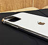 Силіконовий чохол для iPhone 11 Pro Max - Глянець з рамкою під метал, Білий+Срібло, фото 2
