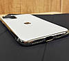 Силіконовий чохол для iPhone 11 Pro Max - Глянець з рамкою під метал, Білий+Срібло, фото 3