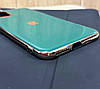 Силіконовий чохол для iPhone 11 Pro Max - Глянець з рамкою під метал, Зелений+Золото, фото 3
