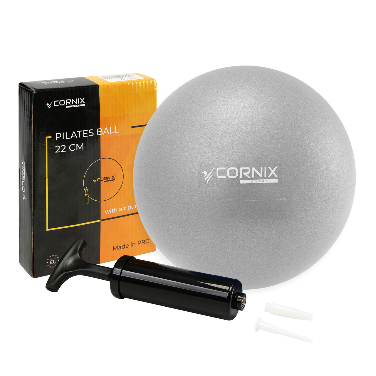 М'яч для пілатесу, йоги, реабілітації Cornix MiniGYMball 22 см XR-0227 Grey Poland