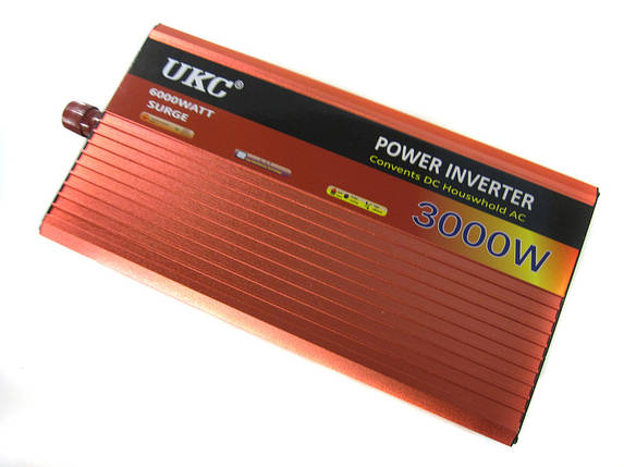 Перетворювач авто інвертор UKC 12V-220V AR 3000W c функцією плавного пуску, фото 1