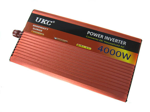 Перетворювач авто інвертор UKC 12V-220V AR 4000W c функцією плавного пуску, фото 1