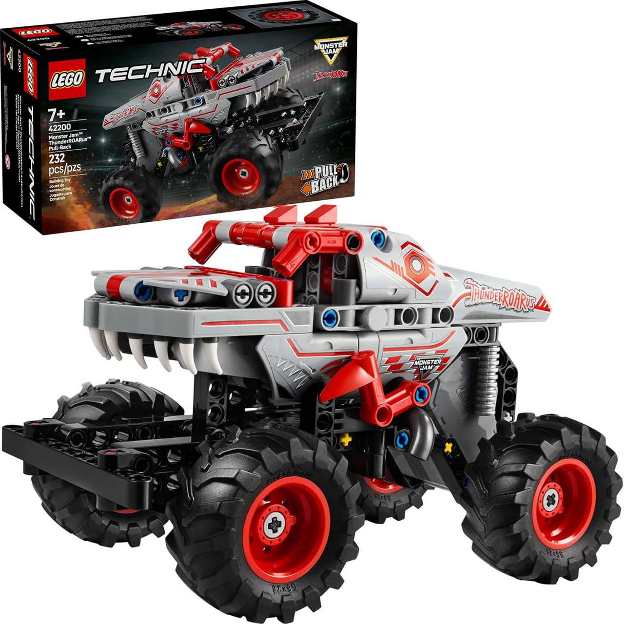 Лего технік з інерційним двигуном Джип Монстер трак Lego Technic ThunderROARus Monster Jam 42200