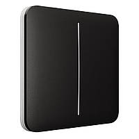 Вимикач Ajax LightSwitch 2-gang Black двоклавішний