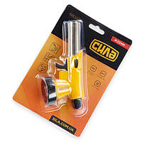 Пальник-насадка газовий на бут. балон з п'єзопідпалом та регул. подачі повітря, захист балона Сила