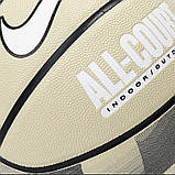 Баскетбольний м'яч Nike EVERYDAY ALL COURT 8P GRAPHIC DEFLATED TEAM GOLD/BLACK/WHITE (розмір 7) N.100.4370.703.07, фото 3