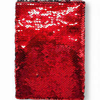 Блокнот "Паетки" 80 листов, А5 (красный)