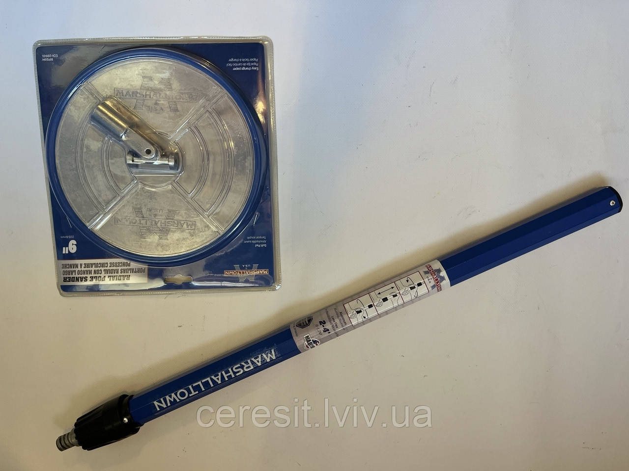 Шліфувальний диск 23см  та подовжувач 120-240см  MARSHALLTOWN (комплект)