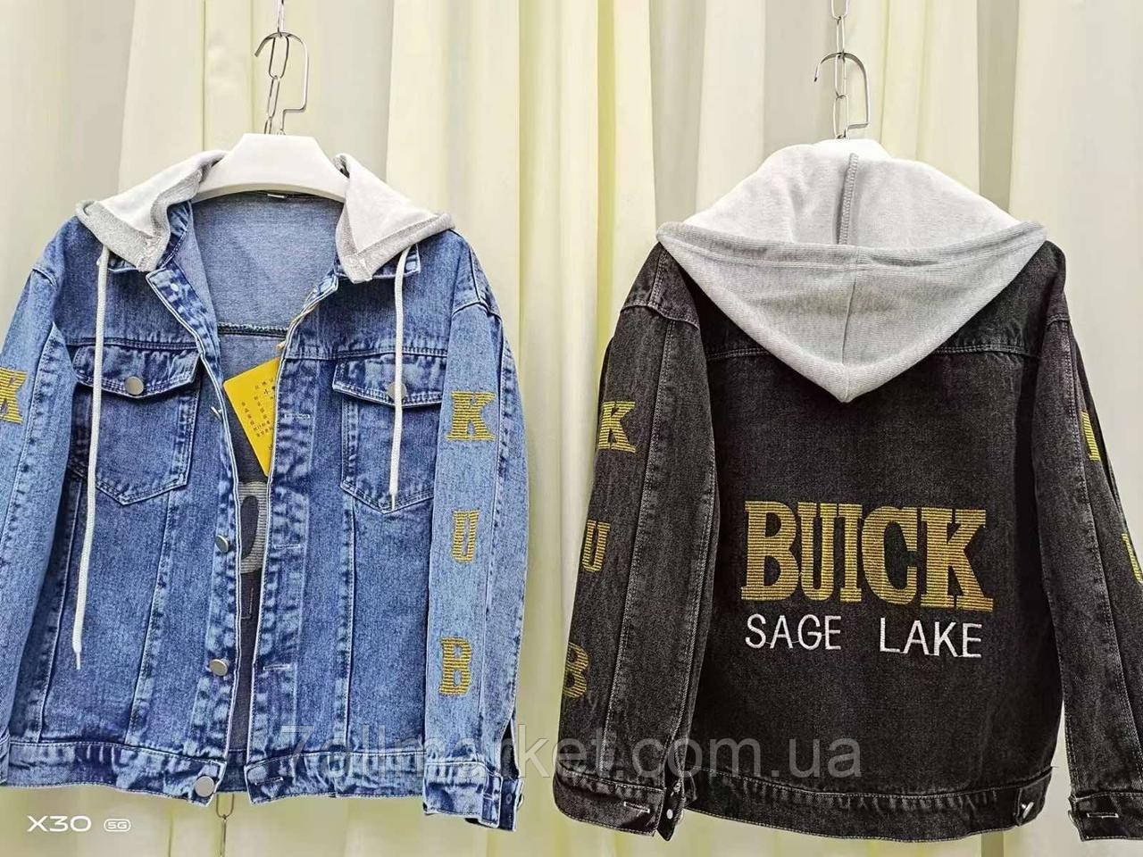 Куртка підліткові джинсова з капюшоном на хлопчика 9-12 років (2кв) "FUNTIK" купити гуртом в Одесі на 7 км