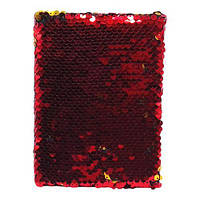 Блокнот "Паетки" 60 листов, А6 (красный)