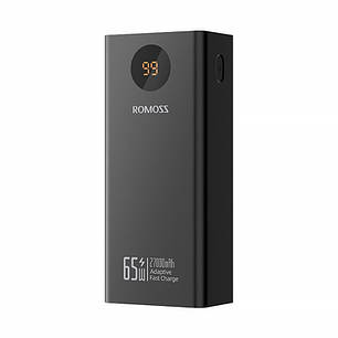 Зовнішній акумулятор Romoss PEA27S Pro 65 W 27000 mAh Black павербанк, фото 1