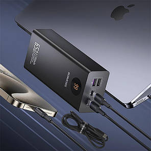 Зовнішній акумулятор Romoss PEA27S Pro 65 W 27000 mAh Black павербанк, фото 3