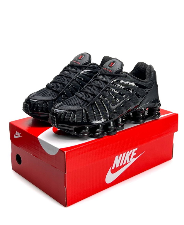 Мужские кроссовки Nike shox tl black red Найк Шокс черные с красным ...