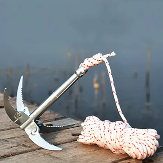 Крюк кошка для чистки водорослей, в комплект входит крепкая 10-метровая веревка