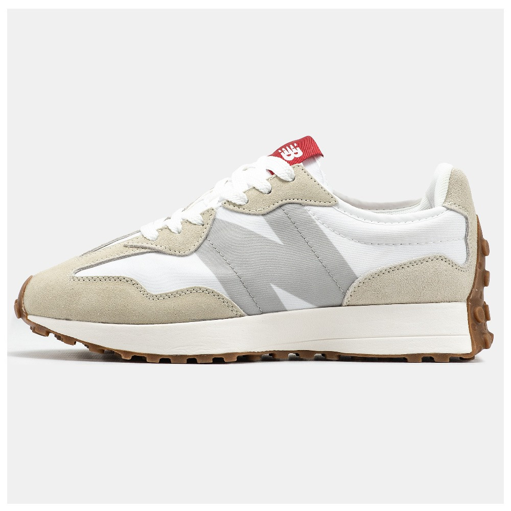 Жіночі кросівки New Balance 327 White Beige Grey, замшеві кросівки нью беланс 327 ню беленс NB 327 нб
