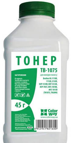 Тонер Colorwey Brother HL-1112/2132 DCP-1521/7057 45г №TB-1075