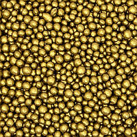 Посипка рисові кульки глазуровані світло золоті D=5 мм (1кг/уп)
