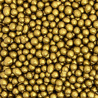 Посипка рисові кульки глазуровані світло золоті D=7 мм (1кг/уп)
