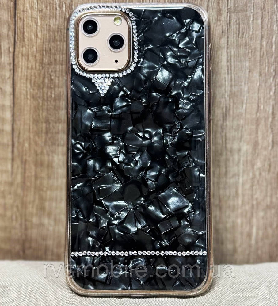 Чохол із стразами для iPhone 11 Pro - LAUT Pearl case, Чорний перламутр